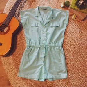 Vintage 1980’s Teal Summer Romper
